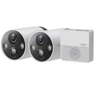 TP-Link Tapo C420S2 outdoor security camera, 2K high resolution, 5200mAh rechargeable battery, full color night vision, intelligent identification, microSD card and cloud storage, 2-cam set