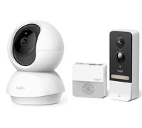 TP-LINK Tapo D230S1 2K 5 MP WiFi Video Doorbell with Chime - White, White