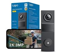 Tapo TD20 2K Battery Video Doorbell No Monthly fee,160° Doorbell Camera Wireless,Ring Doorbell Wireless,2 Way Audio,Doorbell Calls,AI Detection,180 days battery life,IP54,APP Control,Alexa/Google Home