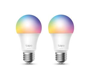 TP-Link Tapo L530E, Wi-Fi Smart LED Bulb, Multicolor, Adjustable, E27, 8.7 W 806 lm, Compatible with Alexa and Google Home, 2 Units (Pack of 1)