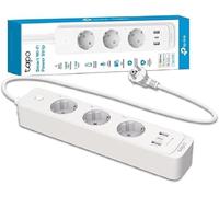 TP-Link Tapo P300 Power Strip with 2 USB Ports and 1 Type C Ports, Multiple Socket Safety Guarantee, Works Alexa, Google Home, HomeKit Voice Control, Remote Access, 1.5 m, White