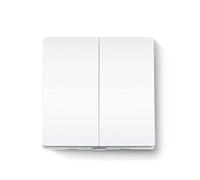 Tp-Link Tapo S 220 Smart Light Switch, 2-Gang 1-Way, Remote & Voice Control Via Alexa Or Google Assistant, Battery Operated, Black