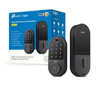 TP-Link Tapo Smart Door Lock, Deadbolt | Keyless Entry, Fingerprint Recognition, Touchscreen Keypad & in-App Monitoring with Scheduled Access | 1-Year Rechargeable Battery | BHMA Grade 2 | Tapo DL110