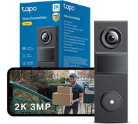 Tapo TD20 2K Battery Video Doorbell No Monthly fee,160° Doorbell Camera Wireless,Ring Doorbell Wireless,2 Way Audio,Doorbell Calls,AI Detection,180 days battery life,IP54,APP Control,Alexa/Google Home