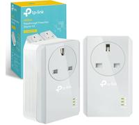 TP-Link TL-PA4010P KIT AV600 Passthrough Powerline Adapter Starter Kit, UK Plug
