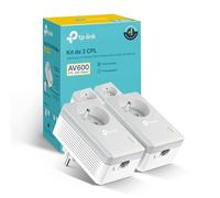 TP-Link TL-PA4015P KIT, CPL AV500 (600 Mbps Debit), 1 Port Fast Ethernet, Prise Integrated French Version, Pack of 2 CPL