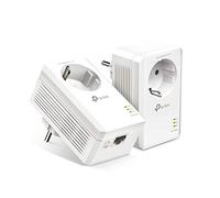 TP-Link TL-PA7019P KIT AV1000 Gigabit Powerline Adapter with Socket (1x Gigabit Port, Plug and Play, Energy-Saving, Compatible with All Common Powerline Adapters) White