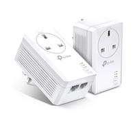 TP-Link TL-PA7027P KIT AV1000 2-Port Gigabit Passthrough Powerline Starter Kit,