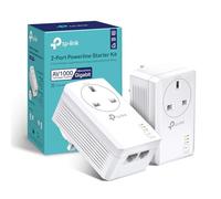TP-LINK (TL-PA7027P KIT) AV1000 GB Powerline Adapter Kit, 2-Port, AC Pass Through