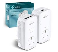TP-Link TL-PA8033PKIT AV1300 Gigabit Passthrough 2x2 MIMO Powerline Adapter Starter Kit, Powerline Network Adapters with 3 Gigabit Ports for Smart TV