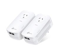 TP-Link TL-PA9020PKIT 2-Port Gigabit Passthrough Powerline Starter Kit, Data Transfer Speed Up to 2000 Mbps, Ideal for HD Video Streaming and Online Gaming