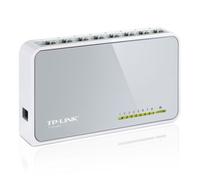 TP-Link TL-SF1008D 8-Port 10/100 Mbps Ethernet Switch - Plug & Play, No Configuration Needed, Desktop Hub & Splitter