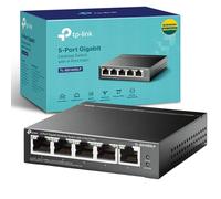 TP-Link TL-SG1005LP 5 Port Gigabit PoE Switch, 4× Gigabit PoE+ Ports, 802.3af/at 30W, 40W Total Budget, Network switch, Power Saving, Plug & Play, Metal Case, Ethernet Switch, Ethernet Splitter