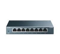 TP-Link TL-SG108 8-Port Gigabit Ethernet Switch, 10-100-1000 Mbps Network Switch, Green Ethernet Technology, Supports QoS, IGMP LAG, Desktop/Wall-Mount, Steel Case