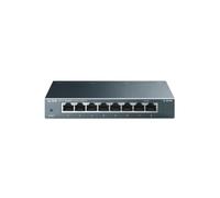 TP-Link TL-SG108 8-Port Gigabit Ethernet Switch, 4 x 10GE SFP+ Slots L2+ Smart Managed Network Switch, Built-in Omada SDN, Static Routing, Supports QoS, IGMP LAG, Desktop/Wall-Mount, Steel Case