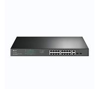 TP-Link TL-SG1218MP 18 Port Gigabit PoE Switch, 16× Gigabit PoE+ Ports, 802.3af/at 30W, 250W Total Budget, Network Switch, Metal Case, Ethernet Switch, Plug & Play