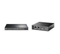TP-Link TL-SG3428MP 28-Port Gigabit L2+ Managed Switch mit 24 PoE+ Ports, Schwar