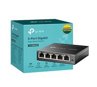 TP-Link TL-SG605E Managed Network Switch, 5-port Ethernet Splitter, Gigabit High-speed Ethernet Switch, Plug & Play, Metal Case, Centralized Cloud Management, Power Saving, Desktop or Wall Mount