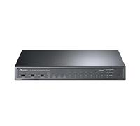 TP-Link TL-SL1311MP | 8 Port 10/100Mbps Fast Ethernet PoE Switch | 8 PoE+ Ports @124W, w/ 2 Uplink Gigabit Ports + 1 SFP Port | Limited Lifetime Protection | PoE Recovery | Extend & Isolation Mode