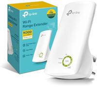 TP-Link TL-WA854RE N300 WiFi Extender Booster WiFi Booster | Compact Wall-Plug Design, Works with Any WiFi Router, WPS One-Touch Setup, Intelligent Signal Light, Easy Install, UK Plug