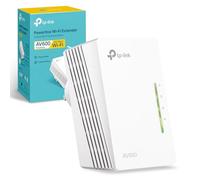 TP-Link TL-WPA4220 AV600 Add-On Powerline Adapter, 2-Port Single N300 WiFi Extender Booster, Speeds up to 600Mbps, 2x Ethernet Ports, One-Touch Wi-Fi Configuration, Easy App Management