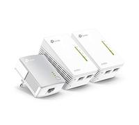 TP-Link TL-WPA4220T KIT(3 Pack) 3-Ports Powerline Adapter WiFi Starter Kit, Range Extender, Broadband/WiFi Extender, WiFi Booster/Hotspot