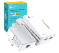 TP-Link TL-WPA4221 KIT AV600 Powerline WiFi Extender Kit, Up to 300Mbps, 2+1 Ethernet Ports, HomePlug AV, Wi-Fi Hotspot, Boost Home Internet Signal,