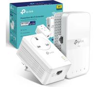 TP-Link TL-WPA7617 KIT AV1000 Powerline Adapter WiFi Extender, WiFi 1200Mbps, Ethernet Ports, Powerline WiFi Extender, Powerline Network Adapters, Plug & Play, 4K video streaming & Online Gaming