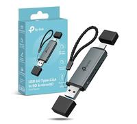 TP-Link UA430D USB 3.0 microSD & SD Card Reader, USB 3.0 Type-C&A Memory Card Reader Up to 2 TB Supported, Dual Reading/Writing Compatible with iPhone/Desktops/Laptops,Faster Transmit, Plug & Play