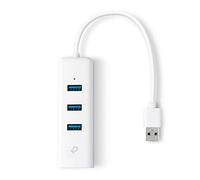 TP-Link UE330 3-Port USB to Ethernet Adapter, USB 3.0 to RJ45 LAN Wired Adapter and Gigabit Ethernet 2-in-1, Ultrabook, Chromebook, Plug & Play for Windows, MacOS 10.9/10.10, Linux OS, Plug & Play