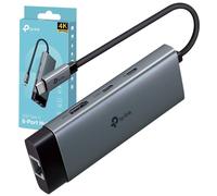 TP-Link UH6120C 6-in-1 USB C Hub, USB C to HDMI Docking Station, 4K 60Hz HDMI Adapter, 2 USB-A Data Ports Dock, 100W Power, USB C 3.0 Multiport Adapter, Aluminum USB Type C Splitter for PC/Xbox/Laptop