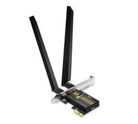 TP-Link - Wi-Fi 7 BE6500 PCIe WiFi Card for Desktop PC (Archer TBE400E) - Bluetooth 5.4, WPA3, Tri-band 2882Mbps, Multi-directional Antennas and USB Drive for quick installation (Only