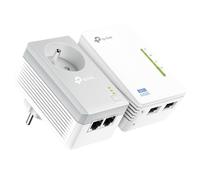 Tp-Link Wi-Fi N300 Repeater Kit with 600 Mbps Powerline Adapter, White
