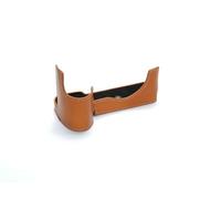 TP Original Genuine Leather Camera Half Case for Sony A7R VI, Sandy Brown, Pack Pocket