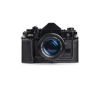 TP Original Handmade Genuine Real Leather Half Camera Case Bag Cover for Canon AE-1 AE-1P A-1 (with Handle) Black Color