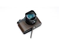 TP Original Handmade Genuine Real Leather Half Camera Case Bag Cover for Leica Q3 Coffee Color