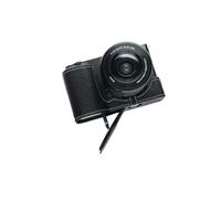 TP Original Handmade Genuine Real Leather Half Camera Case Bag Cover for Sony ZV-E10 ZVE10 Black Color