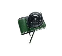 TP Original Handmade Genuine Real Leather Half Camera Case Bag Cover for Sony ZV-E10 ZVE10 Green color