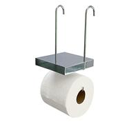 TP Pal Ledge - Hanging Extra Toilet Paper Roll Holder with Multi-Purpose Double Shelf, Durable Chrome