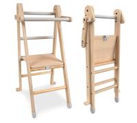 TP Toys Active-Tots Helper Tower Folding Step Stool for Toddlers and Kids, Foldable Standing Tower for Kitchen, Mothers' Helper Montessori Learning Step Ladder Durable and Safe Design, 50x47.3x93.5cm