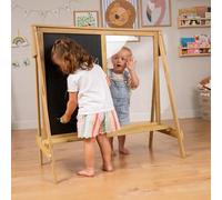 TP Toys Chalkboard and Painting Easel for Kids. Wooden Double Sided Easel for Arts and Crafts, Learning and Playing. for Indoor and Outdoor Use FSC Treated Wood.