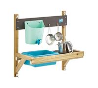 TP Toys, Early Fun Mud Kitchen Playhouse Accessory, Bolt on Mud Kitchen Attachement for a Playhouse, Includes Water Butt, Splash Tub, Pans, Mixing Whisk, Messy Play, 31 x 55 x 56 cm