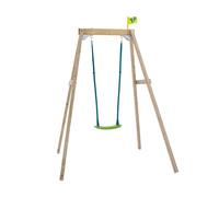 TP Toys Forest Wooden Single Swing Includes 1 Fully Adjustable Rapid Swing Seat, Supplied With Ground Stakes, FSC Certified Pressure Treated Wood, Strong and Sturdy Construction, Age 3 years+
