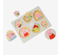 Peppa Pig Wooden Puzzle Set for Toddlers 12+ Months Chunky Wooden Puzzle Pieces