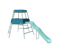 TP Toys Growable Adventurer Climbing Frame Outdoor with Kids Slide, Adjustable Height for Ages 18 Months to 3+ Years, Garden Toys Outdoor Play Equipment for Children with Canopy & Playmat