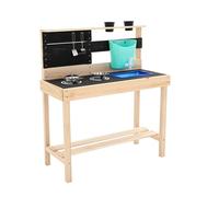 TP Toys Little Chef Mud Kitchen - FSC Certified Timber Outdoor Play Kitchen with Stainless Steel Pots, Pans, and Chalkboard, Ideal for Children Aged 3+, Includes Water and Wash Tub for Creative Play