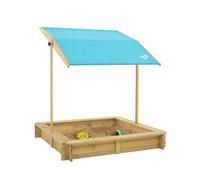 Tp Toys Natural Timber Rectangular Sand Pit (H) 1170mm X (W) 1170mm With Canopy