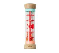 Owl & Fox Wooden Rainmaker Baby Rattle Toy - Soothing Sounds, Sensory Development and Music Exploration, Bold Colours for Visual Stimulation, Made from FSC Certified Wood, Perfect for Ages 12+ Months