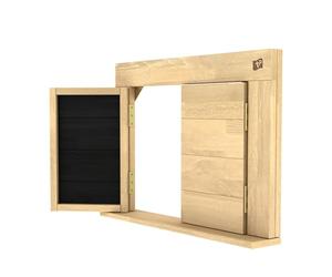 TP Toys Shutters Cottage Playhouse Accessory - With Chalkboard To Write Messages, Make Lists Or Draw Pretty Pictures. Playhouse Accessories For Kids, Made Form FSC Certified Wood - 3+ Years. Brown