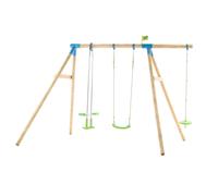 TP Toys Snowdonia Wooden Swing Set With 3 Swing Accessories Age 3 Year+